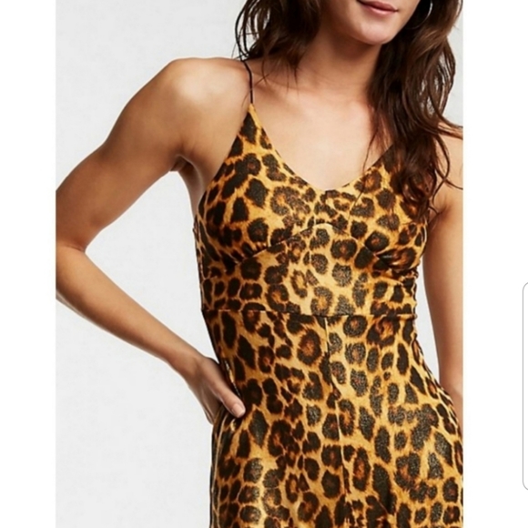 SOLD NWT LEOPARD PRINT STRAPPY JUMPSUIT - Picture 3 of 7